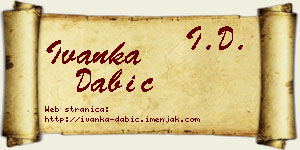 Ivanka Dabić vizit kartica